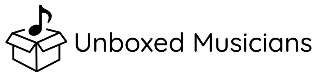 Connect unboxed musicians logo with text black
